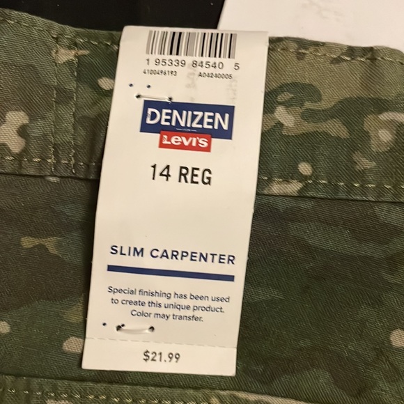 Levi’s Denizen slim carpenter camo pants size 14 regular NWT - Picture 5 of 9